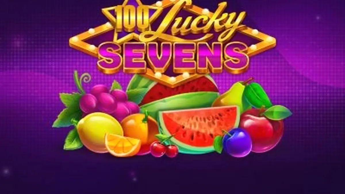 Interface de jogo do slot 100 Lucky Sevens com rolos clássicos